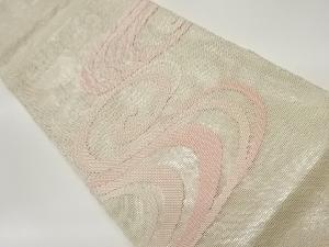  紗 流水模様織出し袋帯